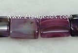 CAG429 15.5 inches 20*25mm rectangle agate beads Wholesale