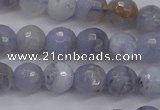 CAG4361 15.5 inches 6mm faceted round blue lace agate beads