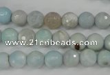 CAG4493 15.5 inches 8mm faceted round fire crackle agate beads