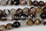 CAG4510 15.5 inches 8mm faceted round agate beads wholesale