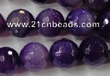 CAG4567 15.5 inches 14mm faceted round agate beads wholesale