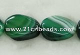 CAG462 15.5 inches 15*20mm twisted oval agate beads Wholesale