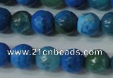 CAG4621 15.5 inches 6mm faceted round fire crackle agate beads