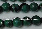 CAG4624 15.5 inches 6mm faceted round fire crackle agate beads