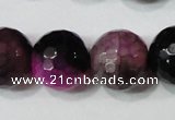 CAG4666 15.5 inches 10mm faceted round fire crackle agate beads
