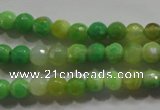 CAG4780 15.5 inches 6mm faceted round fire crackle agate beads