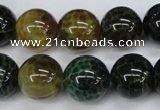 CAG4835 15 inches 14mm round dragon veins agate beads wholesale