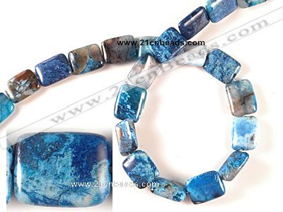 CAG488 15 inches 12*16mm rectangle cyan crazy lace agate beads wholesale
