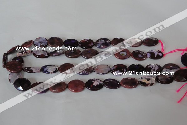 CAG4896 15 inches 13*18mm faceted oval fire crackle agate beads