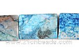 CAG490 15 inches 18*25mm rectangle cyan crazy lace agate beads wholesale