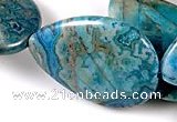 CAG498 15 inches flat teardrop 25*32mm cyan crazy lace agate gemstone beads