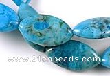 CAG501 15 inches 10*18mm marquise cyan crazy lace agate gemstone beads