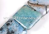 CAG502 15 inches 25*25mm square cyan crazy lace agate beads wholesale