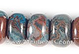 CAG504 15 inches 2*4mm rondelle cyan crazy lace agate beads wholesale