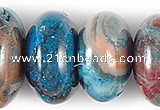CAG505 15 inches 5*8mm rondelle cyan crazy lace agate beads wholesale