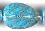 CAG508 15 inches 12*18mm flat teardrop cyan crazy lace agate beads
