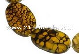 CAG51 25*33mm oval dragon veins agate gemstone beads Wholesale