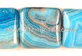 CAG510 15 inches 12*12mm square cyan crazy lace agate beads wholesale