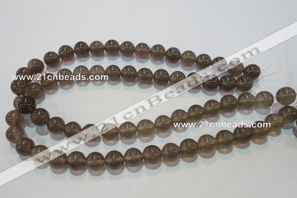 CAG5243 15.5 inches 12mm round Brazilian grey agate beads wholesale