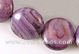 CAG525 15 inches 12mm coin purple crazy lace agate beads wholesale