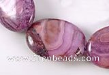 CAG529 15 inches 13*18mm oval purple crazy lace agate beads wholesale