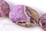 CAG531 15 inches 18*25mm oval purple crazy lace agate beads wholesale