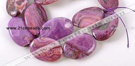 CAG531 15 inches 18*25mm oval purple crazy lace agate beads wholesale