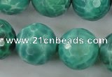 CAG5315 15.5 inches 16mm faceted round peafowl agate gemstone beads