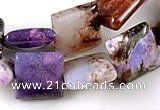 CAG536 15 inches 13*13mm square purple crazy lace agate beads wholesale