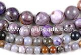 CAG540 Multi sizes round purple crazy lace agate beads wholesale