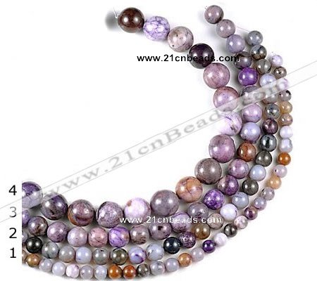 CAG540 Multi sizes round purple crazy lace agate beads wholesale