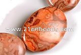 CAG544 15 inches 22*30mm oval mahogany crazy lace agate beads