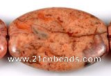 CAG545 15 inches 25*35mm oval mahogany crazy lace agate beads