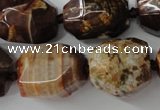 CAG5518 15.5 inches 20*22mm faceted nuggets agate gemstone beads