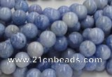 CAG552 16 inches 8mm round blue agate gemstone beads wholesale