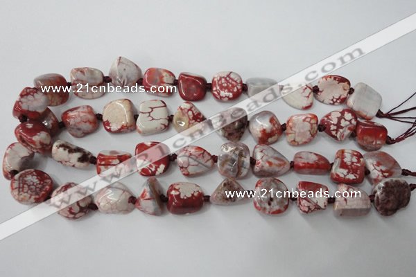 CAG5520 15.5 inches 16*18mm nuggets agate gemstone beads