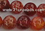 CAG5564 15.5 inches 12mm round natural fire agate beads wholesale