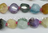 CAG5618 15 inches 10*12mm faceted nuggets agate gemstone beads