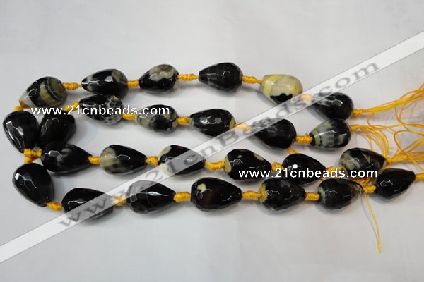 CAG5738 15 inches 15*20mm faceted teardrop fire crackle agate beads