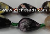 CAG5746 15 inches 15*20mm faceted teardrop fire crackle agate beads