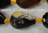CAG5751 15 inches 18*25mm faceted teardrop fire crackle agate beads