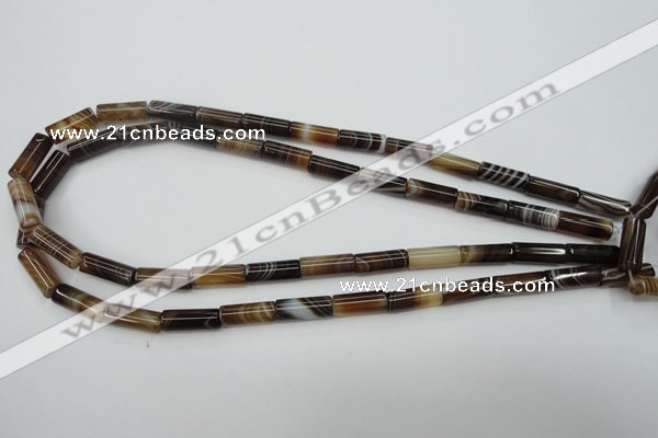 CAG5918 15 inches 6*16mm tube Madagascar agate gemstone beads