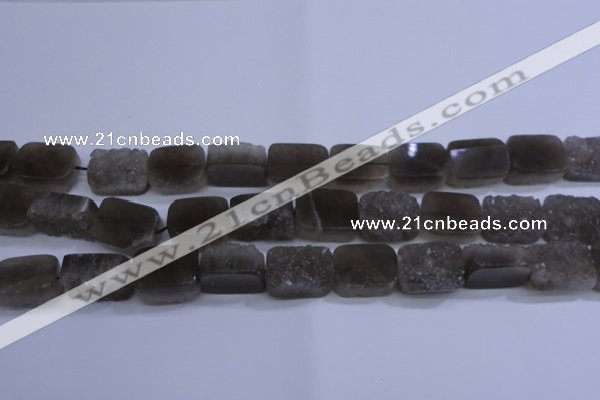 CAG5990 15.5 inches 15*20mm rectangle grey agate gemstone beads