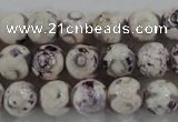 CAG6182 15 inches 14mm faceted round tibetan agate gemstone beads