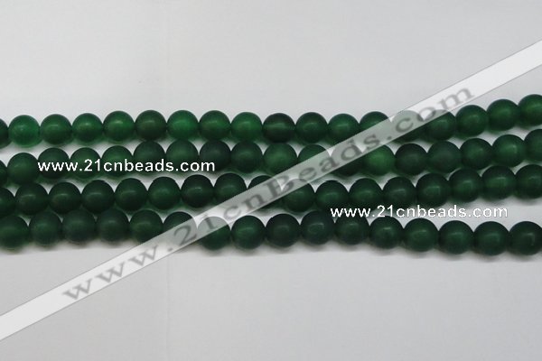 CAG6570 15.5 inches 10mm round matte green agate beads wholesale