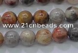CAG6670 15.5 inches 4mm round natural crazy lace agate beads