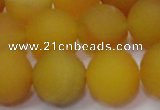 CAG6721 15 inches 10mm round yellow pilates agate beads