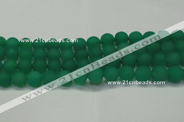 CAG6732 15 inches 12mm round green pilates agate beads