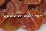 CAG683 15.5 inches 30*35mm freeform natural fire agate beads