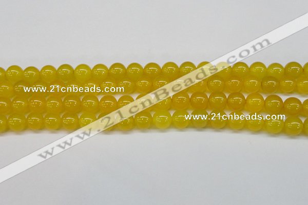 CAG7104 15.5 inches 12mm round yellow agate gemstone beads